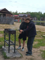 На природе